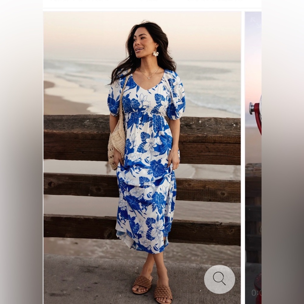 Baltic Born Blue Floral Maxi Dress